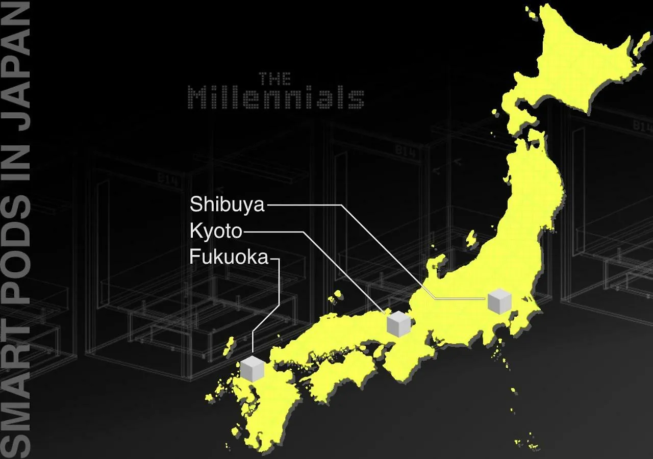 The Millennials Fukuoka Hotell Fukuoka  Kapselhotell